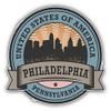 PRS Vinyl Philadelphia City Pennsylvania USA Label Double Sided Stainless Steel Keychain Key Ring Chain Holder Car/Key Finder view 3
