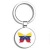 PRS Vinyl Venezuela Butterfly World Flag Double Sided Stainless Steel Keychain Key Ring Chain Holder Car/Key Finder view 1