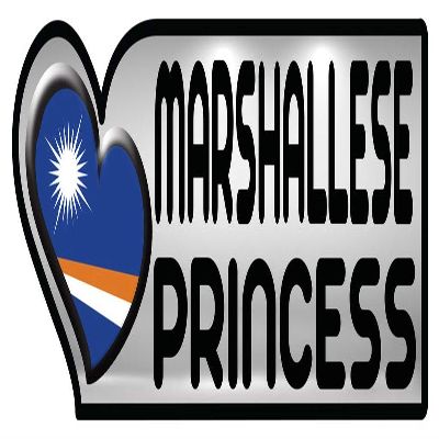 Customola - Marshallese Princess Country Flag Sticker Bumber Sticker Decal - 4 x 11.5 inc.