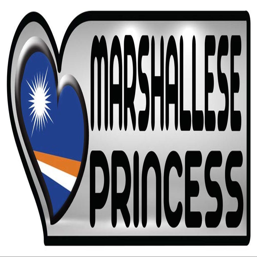 Customola - Marshallese Princess Country Flag Sticker Bumber Sticker Decal - 4 x 11.5 inc.