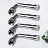 Garneck 4pcs Valve Stem Extenders 90 Degree Brass Air Tire Extension Adapter Rod for Car Truck Motorcycle (Silver) view 2