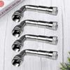 Garneck 4pcs Valve Stem Extenders 90 Degree Brass Air Tire Extension Adapter Rod for Car Truck Motorcycle (Silver) view 3