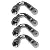 Garneck 4pcs Valve Stem Extenders 45 Degree Brass Air Tire Extension Adapter Rod for Car Truck Motorcycle (Silver) view 1