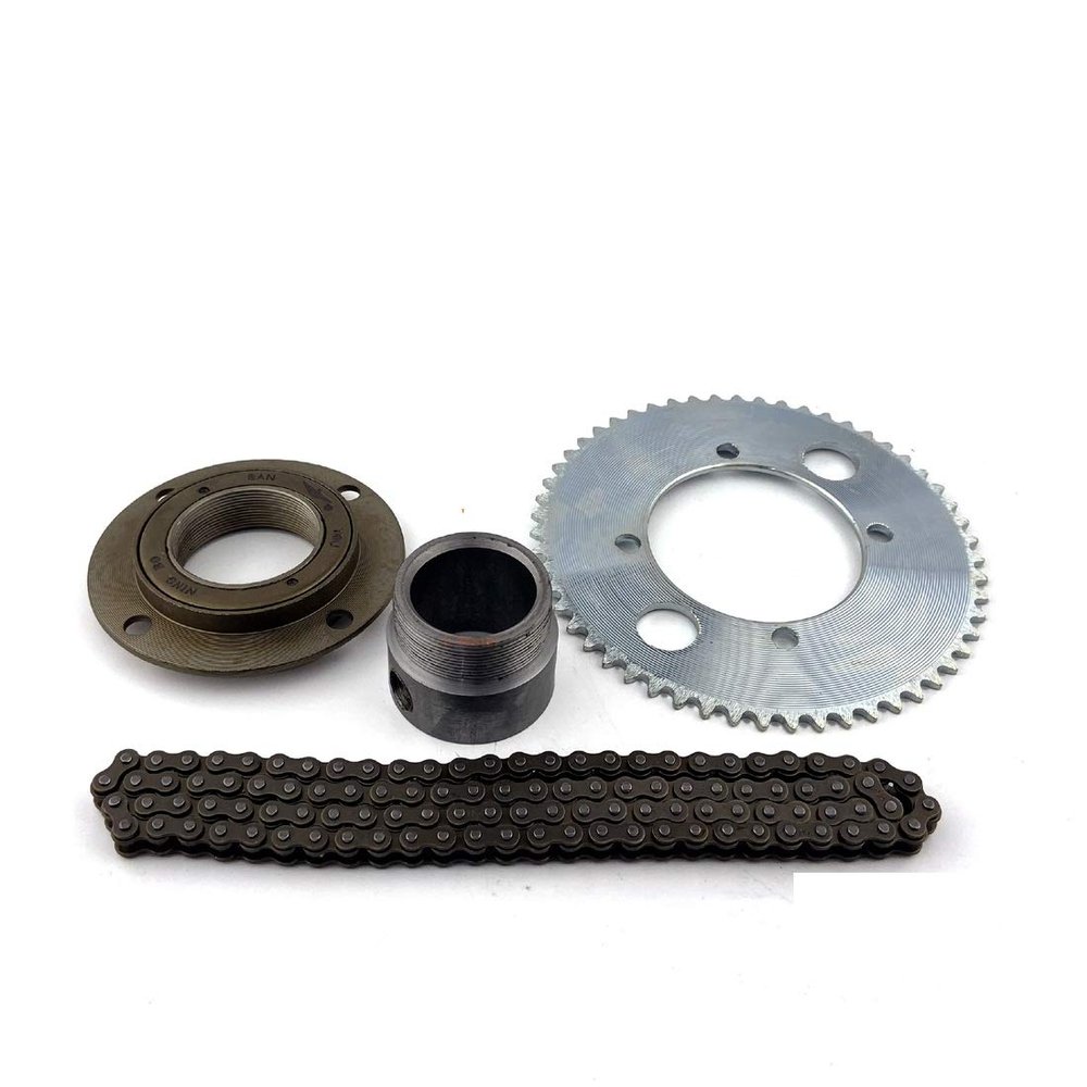 Electric Scooter No-Teeth Flywheel with 27mm Adapter and 55T Sprocket with 106L 25H Chain