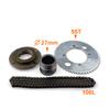 Electric Scooter No-Teeth Flywheel with 27mm Adapter and 55T Sprocket with 106L 25H Chain view 2