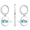 PRS Vinyl Guatemala Flag Soccer Cleats Double Sided Stainless Steel Keychain Key Ring Chain Holder Car/Key Finder view 2