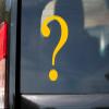 Minglewood Trading White - Question Mark Vinyl Decal - Punctuation - Die Cut Sticker - 8w x 15h inches view 3