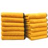 Solid Multipurpose Plush Microfiber Cleaning Cloth - Cleaning Towel for Household, Car Washing, Drying & Auto Detailing - 12" x 12" (Yellow, 12) view 1