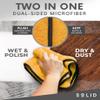 Solid Multipurpose Plush Microfiber Cleaning Cloth - Cleaning Towel for Household, Car Washing, Drying & Auto Detailing - 12" x 12" (Yellow, 12) view 2