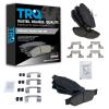 TRQ Front and Rear Brake Pads Ceramic Hardware view 1