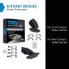 TRQ Front and Rear Brake Pads Ceramic Hardware view 2