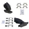 TRQ Front and Rear Brake Pads Ceramic Hardware view 3