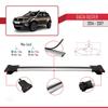 accessorypart Compatible with Dacia Duster (HS) Post-Facelift 2014-2017 Fly Model Car Roof Rack Cross Bar Gray Aluminium 2 Bars view 3