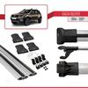 accessorypart Compatible with Dacia Duster (HS) Post-Facelift 2014-2017 Fly Model Car Roof Rack Cross Bar Gray Aluminium 2 Bars view 4