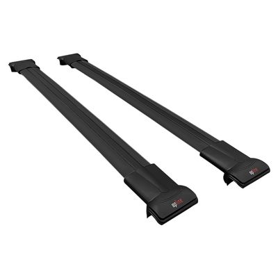 accessorypart Compatible with Skoda Yeti (5L) 2009-2017 Fly Model Car Roof Rack Cross Bar Black Aluminium 2 Bars