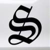 Minglewood Trading Black - Old English Letter Vinyl Decal - Initial Tattoo Script Lettering - Die Cut Sticker - 12h inches view 1