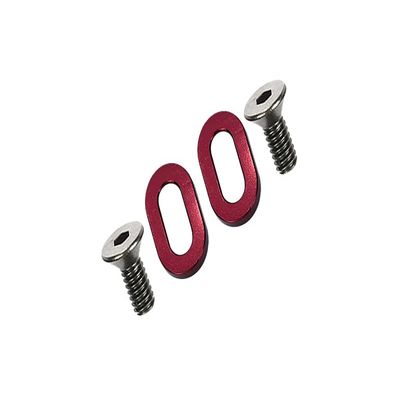 Kyosho Motorcycle NSR500 Upgrade Parts Aluminum Oval Washer For Gear Box - 2Pcs Red