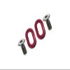 Kyosho Motorcycle NSR500 Upgrade Parts Aluminum Oval Washer For Gear Box - 2Pcs Red view 1