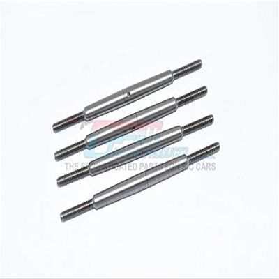 Stainless Steel Adjustable Front Steering & Rear Upper Arm Tie Rod (No Ball Ends) for Arrma 1/5 KRATON 8S BLX/OUTCAST 8S BLX - 4Pc Set