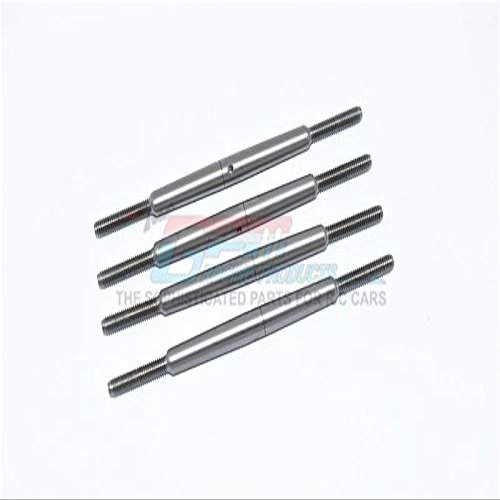 Stainless Steel Adjustable Front Steering & Rear Upper Arm Tie Rod (No Ball Ends) for Arrma 1/5 KRATON 8S BLX/OUTCAST 8S BLX - 4Pc Set
