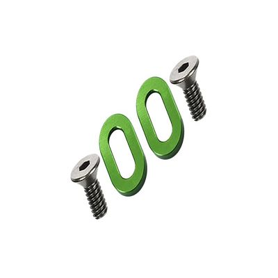 Kyosho Motorcycle NSR500 Upgrade Parts Aluminum Oval Washer for Gear Box - 2Pcs Green