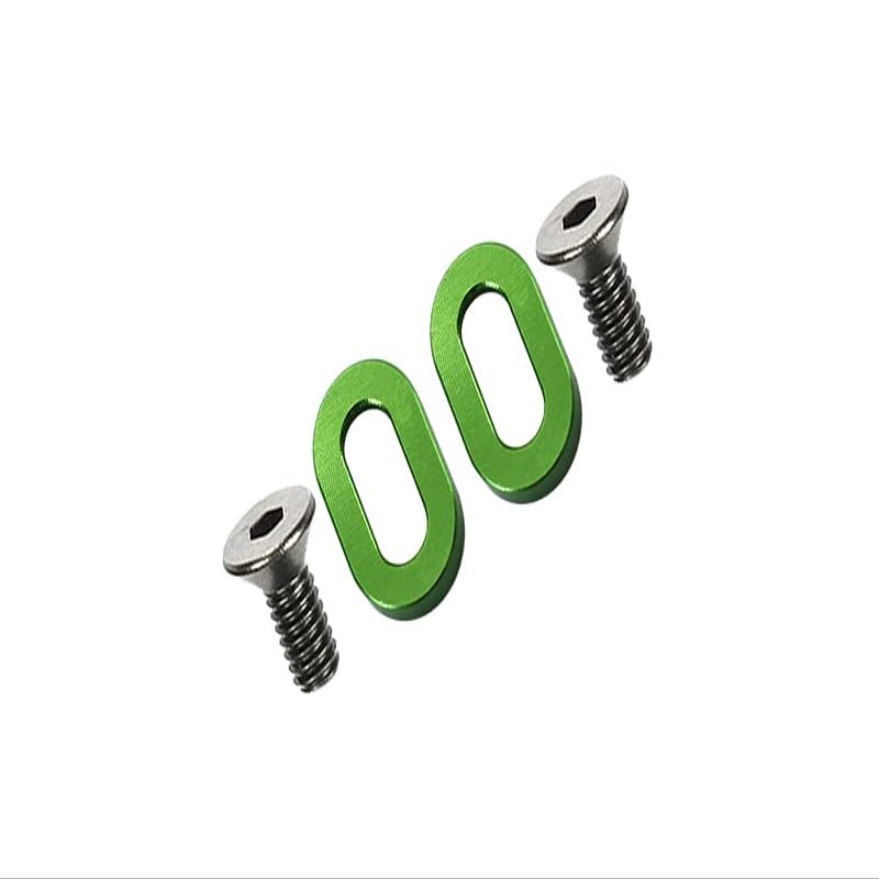 Kyosho Motorcycle NSR500 Upgrade Parts Aluminum Oval Washer for Gear Box - 2Pcs Green