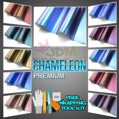 JDMBESTBOY Free Tool Kit Matte Purple Gold Chameleon Car Vinyl Wrap Sticker Decal Sheet Air Release Bubble Free Peel and Stick Self Adhesive - 60"X96" (5FT X 8FT)