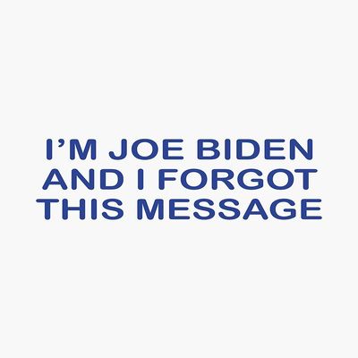 MAGNET Im joe biden and I forgot this message Magnetic Vinyl Car Bumper Sticker 5"