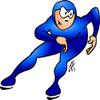 Magnet Speed Skater Car Magnetic Vinyl Bumper Sticker 5'' x 4'' view 1
