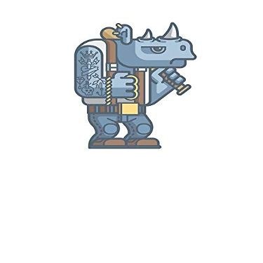 Magnet Thug Rhino Car Magnetic Vinyl Bumper Sticker 5'' x 4''