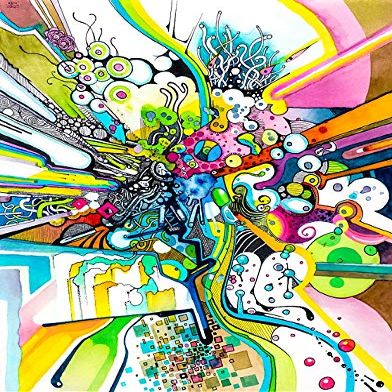 Magnet Tubes of Wonder - Abstract Watercolor + Pen Illustration Car Magnetic Vinyl Bumper Sticker 5'' x 4''