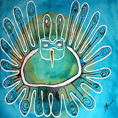 Magnet Kachina was a Dancer Original Painting Car Magnetic Vinyl Bumper Sticker 5'' x 4''