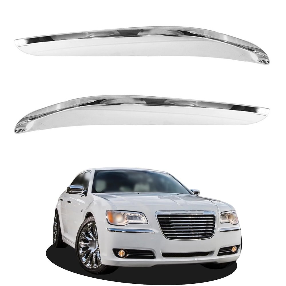 labwork Front Bumper Molding Chrome Trim ABS Replacement for 300 2011-2014