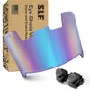 SLEEFS Football Helmet Visor [Purple Bifrost Rainbow] - Tinted Professional Football Visor/Shield - Fits Youth & Adult Helmets - Includes Quick Visor Clips + Microfiber Travel Bag view 1