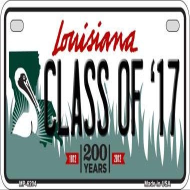 SMART BLONDE Class of 17 Louisiana Novelty Metal Motorcycle Plate MP-6204