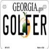 SMART BLONDE Golfer Georgia Novelty Metal Motorcycle Plate MP-6153 view 1