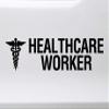Minglewood Trading Red - Healthcare Worker Vinyl Decal - Caduceus Medical Nurse ER Doctor - Die Cut Sticker - 15.25w x 4h inches view 1