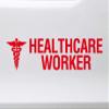 Minglewood Trading Red - Healthcare Worker Vinyl Decal - Caduceus Medical Nurse ER Doctor - Die Cut Sticker - 15.25w x 4h inches view 3