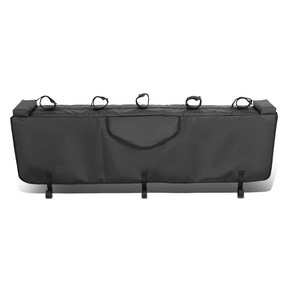 DNA Motoring 61" W X 16" H Heavy Duty Vinyl Truck Tail Padded Tailgate on Most Full-Size Trucks, Cover Adjustable Straps Handle Flap for Mountain Bike Carrier Bicycle, TGP-XL