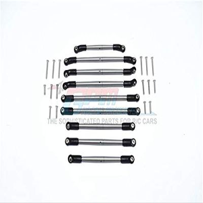 Axial SCX10 III AXI03007 Upgrade Parts Stainless Steel Adjustable Tie Rods - 25Pc Set