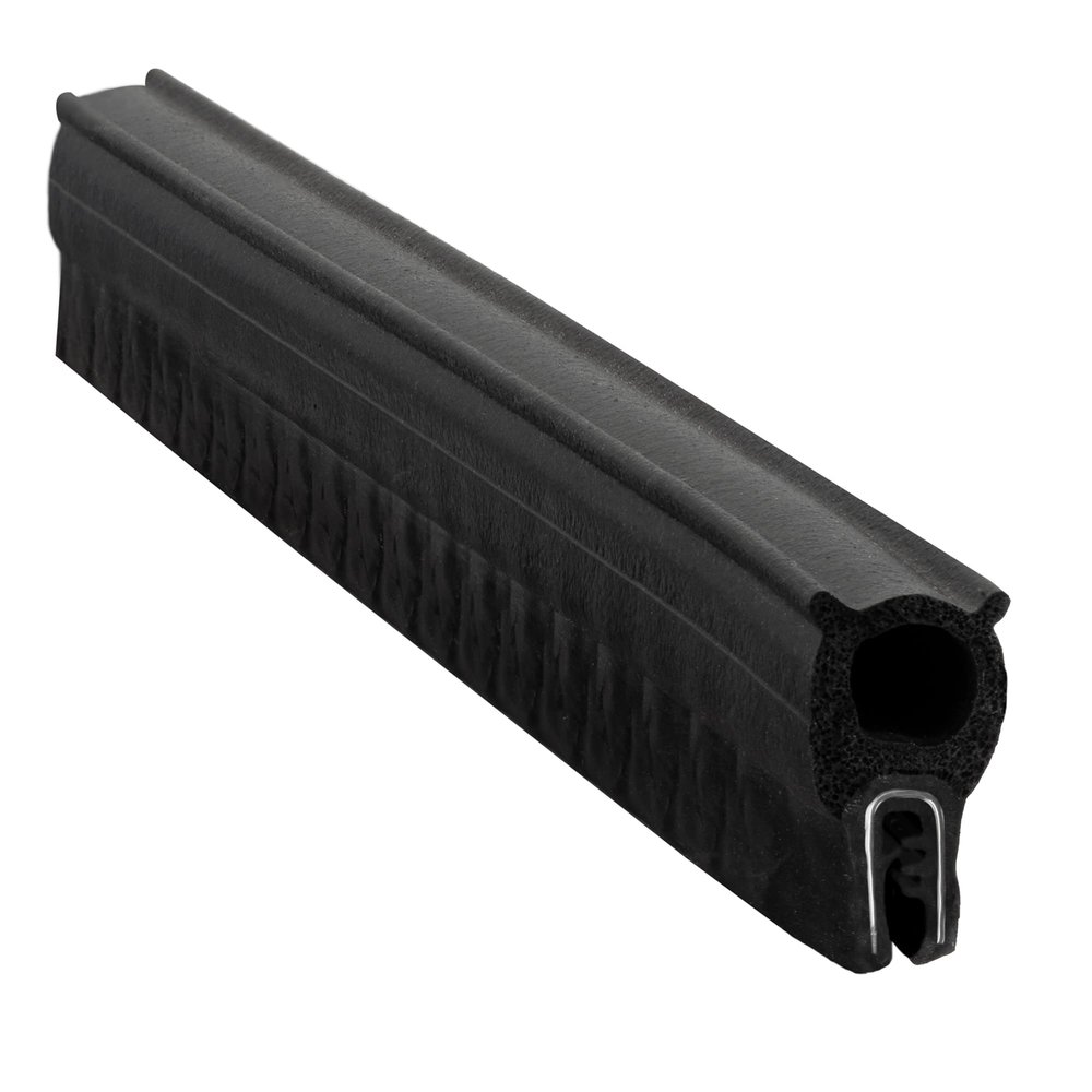 RecPro RV/Truck Cap Window Seal Dual Durometer 7/16" Vertical Bulb Clip-On (5 Feet)