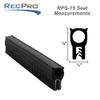 RecPro RV/Truck Cap Window Seal Dual Durometer 7/16" Vertical Bulb Clip-On (5 Feet) view 2