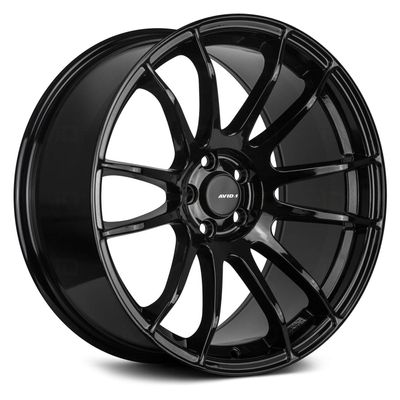 AVID.1 AV-20 Gloss Black 17x8 Custom Wheel 5x114.3 Bolt Pattern with +35 Offset Lightweight Performance Alloy Wheel Aggressive Street Style & Track-Ready Car Accessories