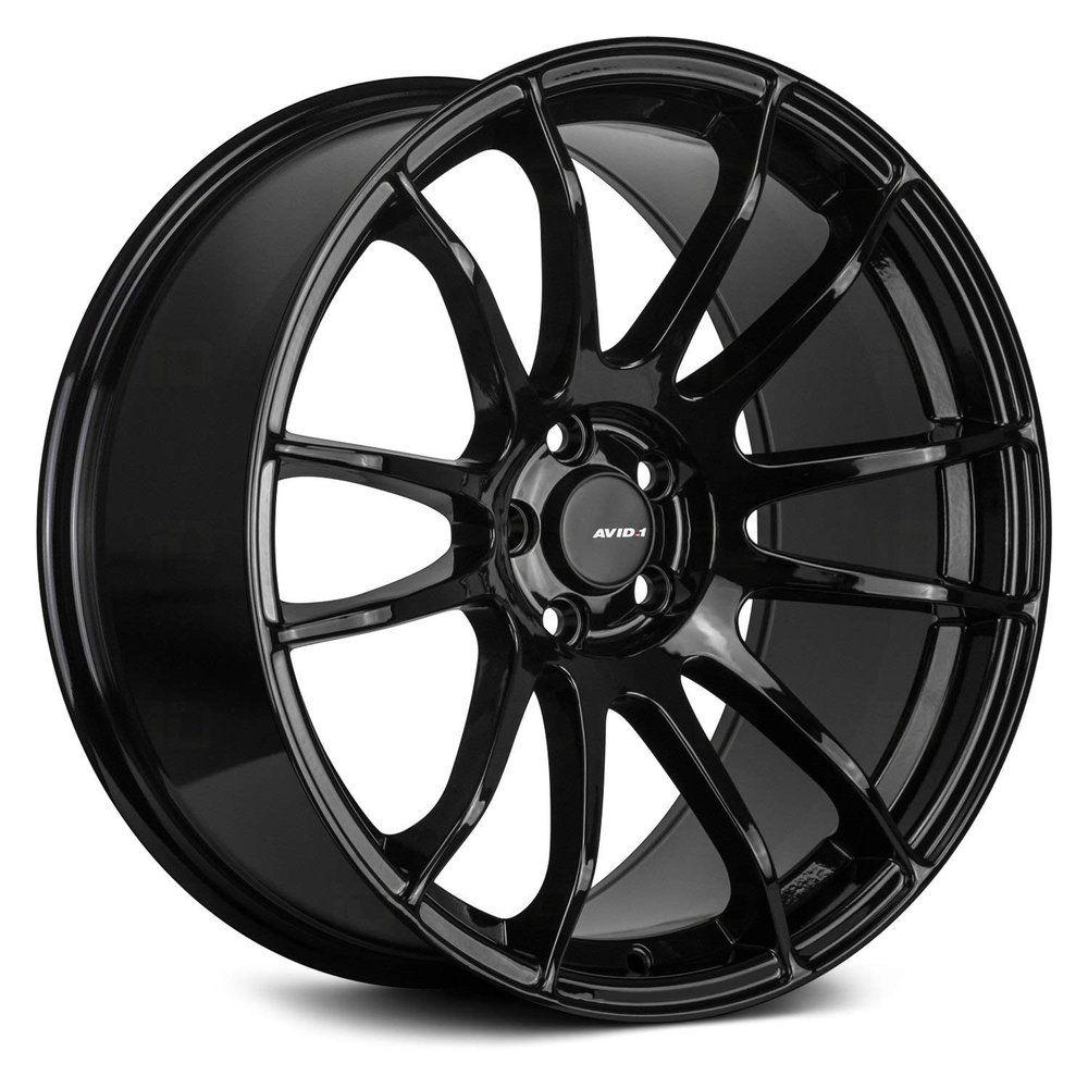 AVID.1 AV-20 Gloss Black 17x8 Custom Wheel 5x114.3 Bolt Pattern with +35 Offset Lightweight Performance Alloy Wheel Aggressive Street Style & Track-Ready Car Accessories