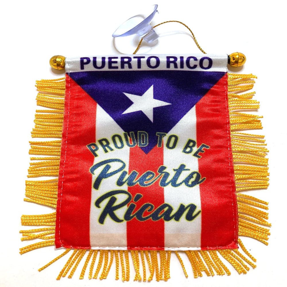 Puerto Rico flags for cars accessories sticker decals Puerto Rican Quality made banderas para autos small mini Banner hanging window car flags Boricua PR accessory