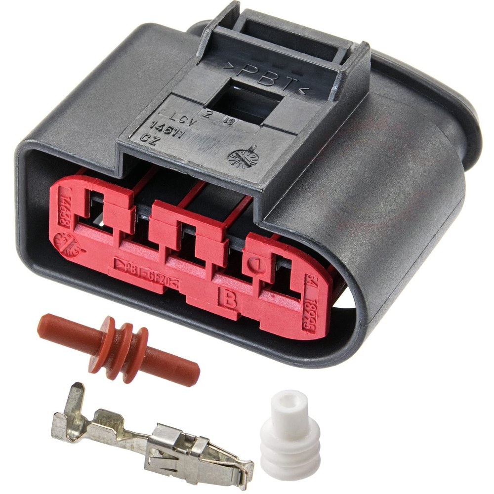 Ballenger Motorsports - 5 Way MAF Mass Air Flow Connector Plug Kit Replacement for VW, Audi, & European Applications (Compatible with VW # 1J0 973 775 A)