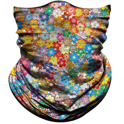 Obacle Bandana Face Mask for Dust Wind Sun Protection Seamless Bandana Mask Men Women Festival Fishing Hunting Riding Work Outdoor Running Tube Mask Neck Gaiter (Multicolor Small Flower)
