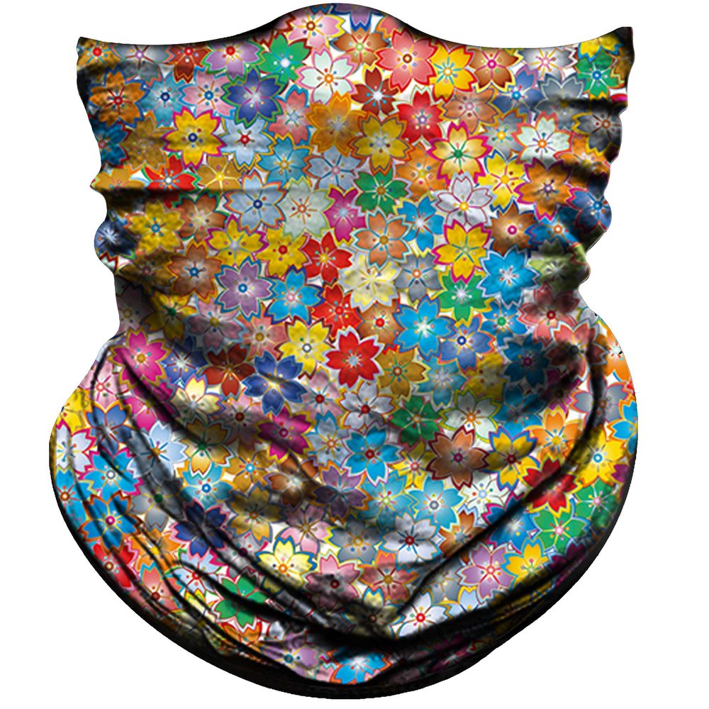 Obacle Bandana Face Mask for Dust Wind Sun Protection Seamless Bandana Mask Men Women Festival Fishing Hunting Riding Work Outdoor Running Tube Mask Neck Gaiter (Multicolor Small Flower)