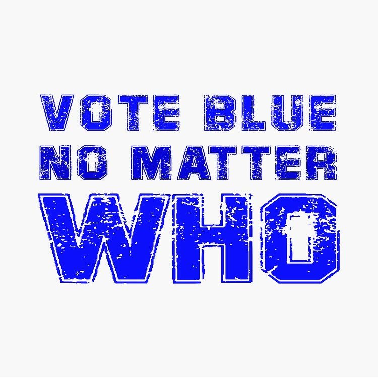 MAGNET vote blue no matter who Magnetic Vinyl Car Bumper Sticker 5"