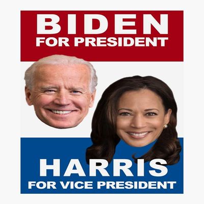 MAGNET BIDEN for President/HARRIS for Vice President Magnetic Vinyl Car Bumper Sticker 5"